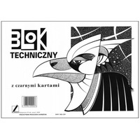 Blok techniczny A4 10k czarne kartki KRESKA