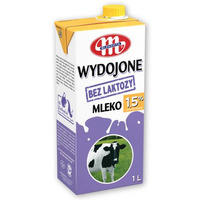 Mleko WYDOJONE UHT bez laktozy 1, 5% 1l