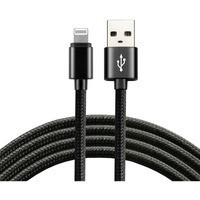 Kabel USB - Apple Lightning EVERACTIVE 30cm 2, 4A czarny (CBB-0.3IB)