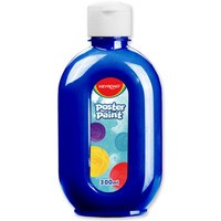 Farba plakatowa KEYROAD, 300ml, butelka, niebieska