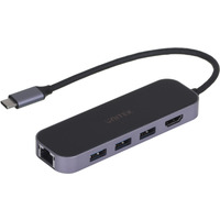 UNITEK HUB USB-C 3.1, RJ-45, 3XUSB-A, HDMI, 4K, PD100W