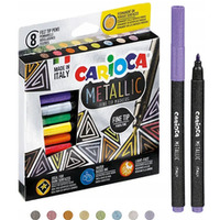 Pisaki CARIOCA metaliczne 8 kolorów 43162