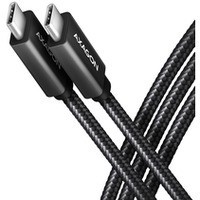 Kabel (USB-C - USB-C) BUCM32-CM10A 3.2 Gen 2, 1m, PD 100W, 5A, 4K HD, ALU, oplot, czarny