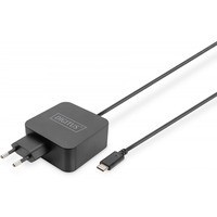 Ładowarka sieciowa zasilacz 1x USB-C PD 3.0 max. 65W zintegrowany kabel 1, 2m Czarna