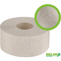 Papier toaletowy JUMBO szary(12szt) 120m makulatura 1 warstwa PJS1120 WELMAX