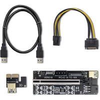 Riser PCI-E 1x - 16x | USB 3.0 | ver. 018 | SATA/PCI-E 6 pin