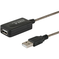 Kabel SAVIO cl-76 (USB 2.0 typu A M - USB 2.0 typu A F; 5m; kolor czarny)
