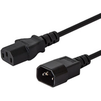 Kabel SAVIO CL-99 (C14 / IEC C14 / IEC 320 C14 M - C13 F; 1, 2m; kolor czarny)