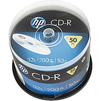 HP CD-R, CRE00017-3, 69307, 50-pack, 700MB, 52x, 80min., 12cm, bez możliwości nadruku, spindle, do archiwizacji danych