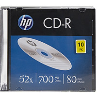 HP CD-R, CRE00085-3, 69310, 10-pack, 700MB, 52x, 80min., 12cm, bez możliwości nadruku, slim case, do archiwizacji danych
