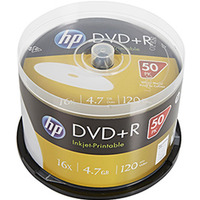 HP DVD+R, Inkjet Printable, DRE00026WIP-3, 4.7GB, 16x, spindle, 50-pack, 12cm, do archiwizacji danych