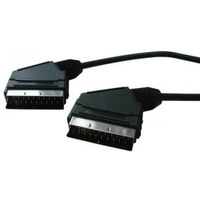 Video Kabel SCART M - SCART M, 1m, czarna, Logo blistr