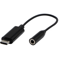 USB/Audio USB C (M) - Jack (3, 5mm) F, stereo, czarna, Logo blistr