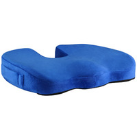 Ortopedyczna poduszka, plastikowa końcówka odporna na nacisk, ergonomiczna, niebieski, pianka z efektem pamięci, Powerton
