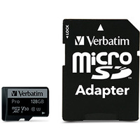 Verbatim Karta pamięci Pro MicroSD, 128GB, micro SDXC, 47044, UHS 3 (U3), z adapterm