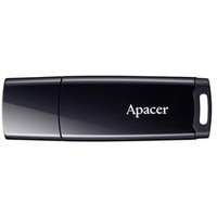 Apacer USB flash disk, USB 2.0, 64GB, AH336, czarny, AP64GAH336B-1, USB A, z osłoną