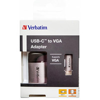 USB (3.1) hub 1-port, 49145, szara, długość przewodu 10cm, Verbatim, adapter USB C na VGA