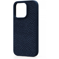 Etui do iPhone 15 Pro MagSafe Skóra łososia Niebieskie
