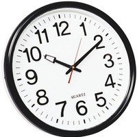 Zegar ścienny Q-CONNECT Wels, 37, 5cm, czarny