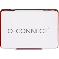 Poduszka do stempli Q-CONNECT, z tuszem, 110x70mm, metalowa, czerwona