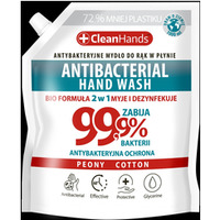 Mydło antybakteryjne CLEAN HANDS, BIO 99, 9% Peony&Cotton, 1000 ml
