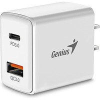 Genius Zasilacz / sieciowy adapter 20W, 2-portowy, USB-C, USB-A, PD-20AC