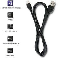 Kabel USB typ C | USB 2.0 A | 1.2m | ultra szybki przesył danych